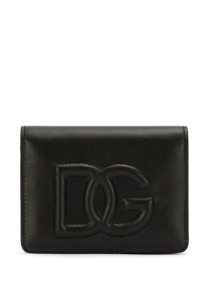 Dolce & Gabbana DG-logo embossed leather wallet - Black