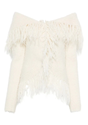 Cult Gaia fringed cardigan - Neutrals