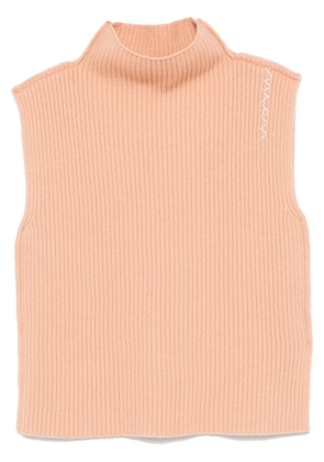 Marni ribbed wool vest - Orange