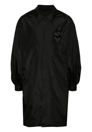 Simone Rocha crystal-appliqué midi coat - Black