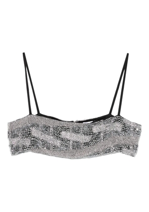Amen embellished crop top - Silver