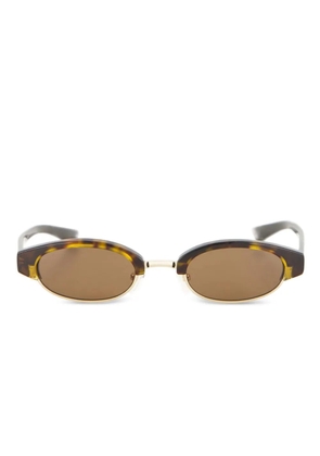 Alexander McQueen Eyewear oval-frame sunglasses - Brown