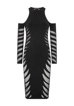 Roberto Cavalli ripped-effect dress - Black