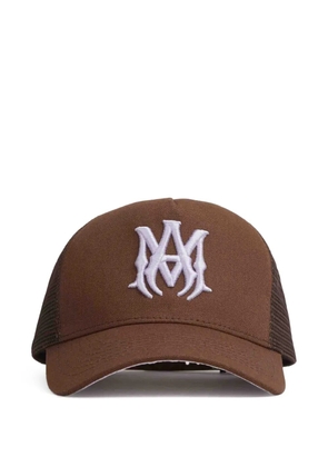 AMIRI embroidered logo curved visor cap - Brown