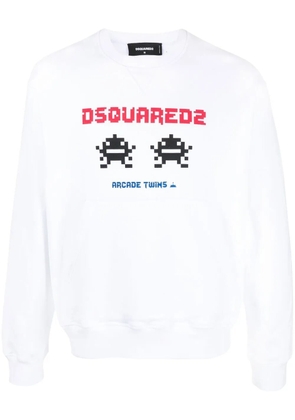 DSQUARED2 Arcade Twins-print sweatshirt - White