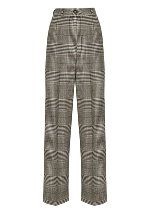Dolce & Gabbana plaid-pattern flared trousers - Grey