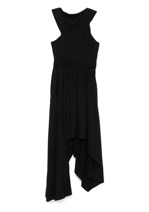 Alexander McQueen asymmetric gathered dress - Black