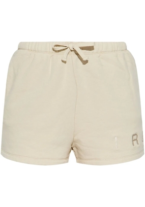 IRO embroidered-logo cotton shorts - Neutrals