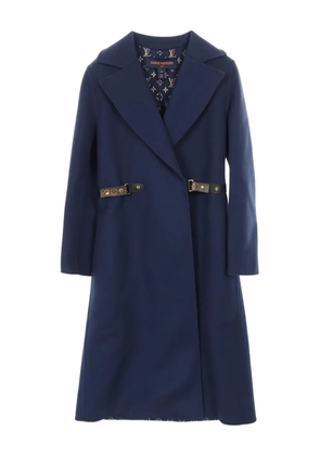 Louis Vuitton Pre-Owned 2010 monogram wool coat - Blue