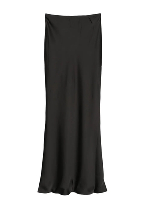 Norma Kamali satin-finish midi skirt - Black