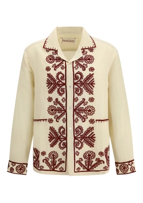 Baziszt Fougère embroidered shirt - Neutrals