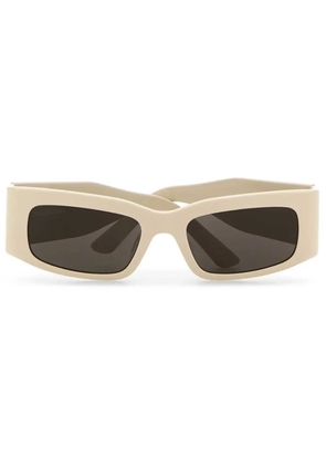Balenciaga Eyewear logo-print rectangle-frame sunglasses - Neutrals