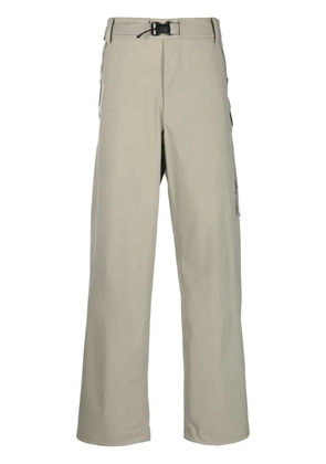 C.P. Company logo-patch belted wide-leg trousers - Green