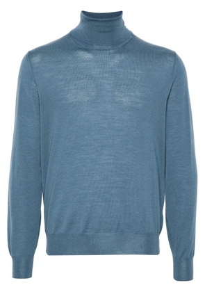 Canali roll-neck merino jumper - Blue