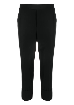 SAPIO straight-leg cropped trousers - Black