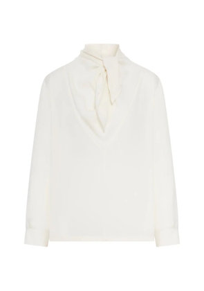 Max Mara tie-neck blouse - Neutrals