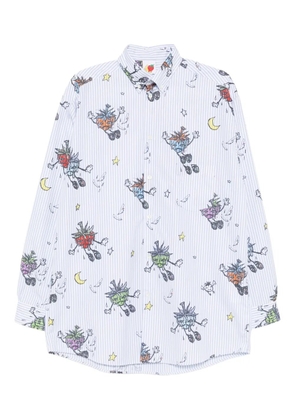 Sky High Farm cotton striped shirt - Blue