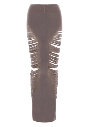 Rick Owens Pillar fringed midi skirt - Neutrals