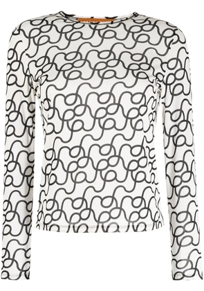 Rejina Pyo graphic-print long-sleeve top - White