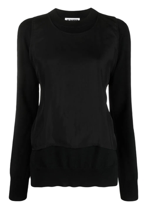 Jil Sander layered-design wool jumper - Black