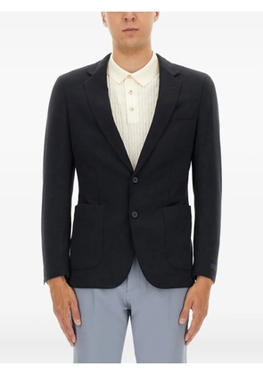 BOSS notched-lapel button jacket - Blue