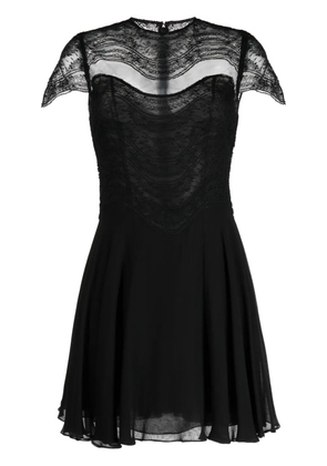 Costarellos Mangano silk georgette minidress - Black