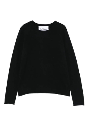 Gotha round-neck long-sleeve sweater - Black