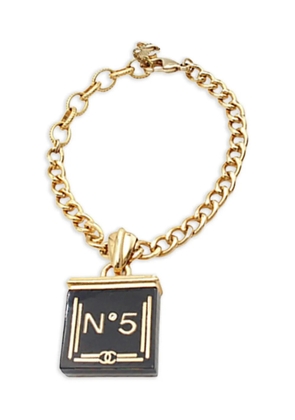 CHANEL Pre-Owned 2021 Gold Plated Resin No 5 Charm Bracelet costume bracelet