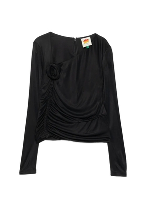FARM Rio floral-embellished blouse - Black