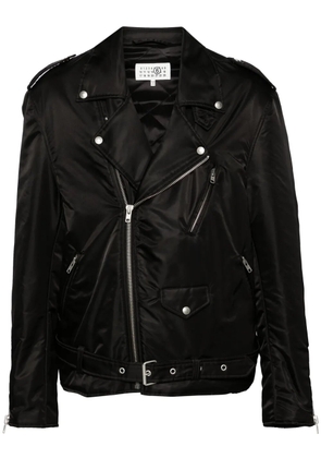 MM6 Maison Margiela belted padded biker jacket - Black