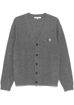 Maison Kitsuné Bold Fox Head-patch cardigan - Grey
