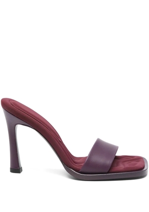The Attico 100mm leather mules - Purple