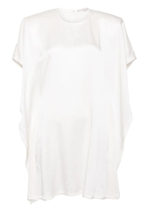 Stella McCartney drape sleeve mini dress - Neutrals