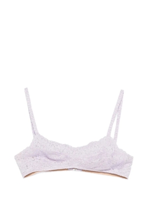 Ermanno Scervino embroidered cropped top - Purple