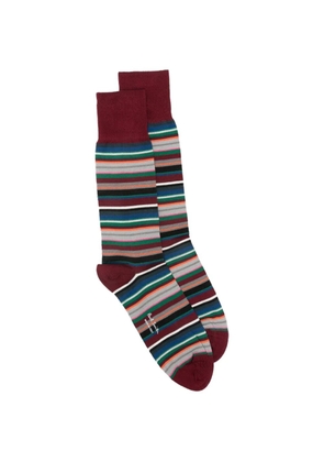 Paul Smith Munich striped socks - Red