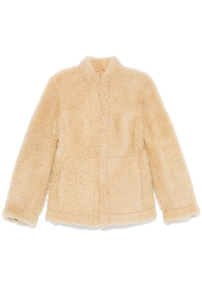 TOTEME Cinched shearling jacket - Neutrals