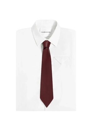 Manière De Voir Ash wine red faux-leather tie