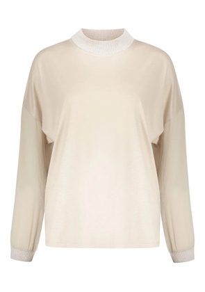 Herno crew-neck long-sleeve top - Neutrals
