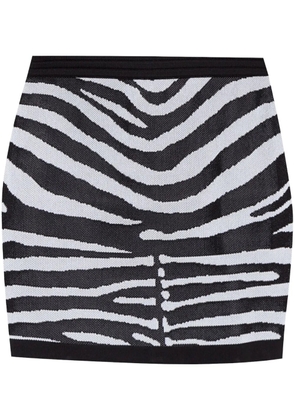 Balmain zebra-print skirt - Black
