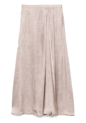 Kiton pleat-detail midi skirt - Brown