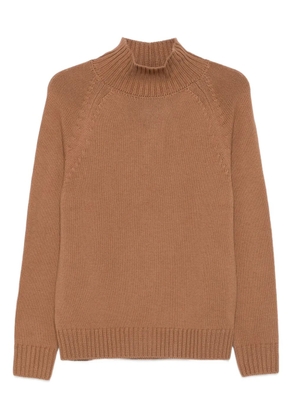 Eleventy high-neck raglan-sleeve sweater - Brown