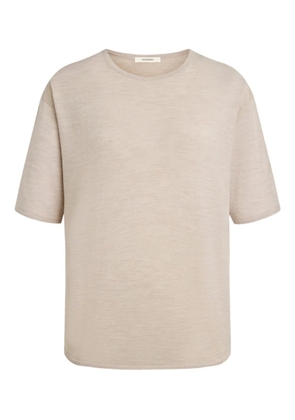 12 STOREEZ wool T-shirt - Neutrals