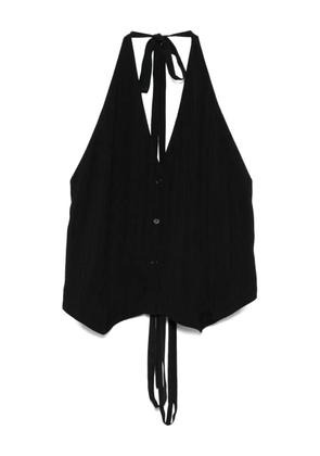 JOSEPH halter-neck button top - Black