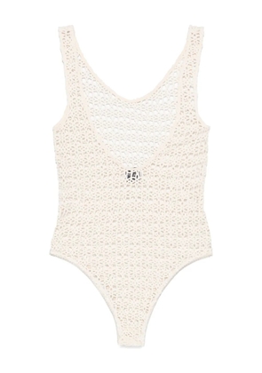 Alysi Macramé bodysuit - Neutrals