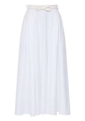 Elisabetta Franchi belted satin skirt - White