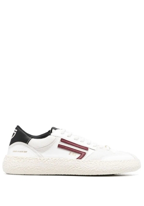 Puraai logo-patch panelled sneakers - White