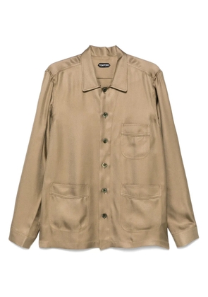 TOM FORD silk twill shirt - Green