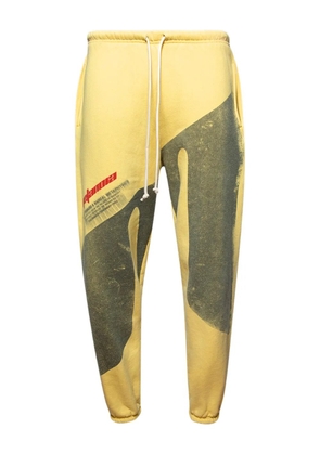 RRR123 graphic-print track pants - Yellow