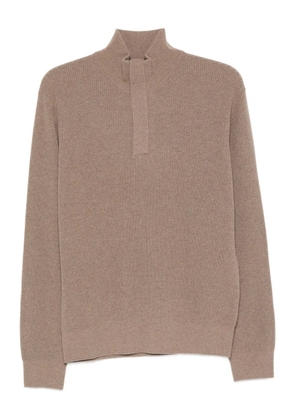 Canali high-neck half-zip sweater - Neutrals