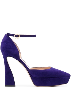 Gianvito Rossi suede 85mm pumps - Purple